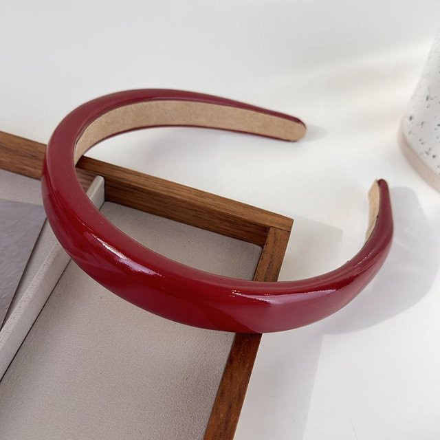 Stirnband PU-Leder, grau, Damen, Mädchen - Bild 1