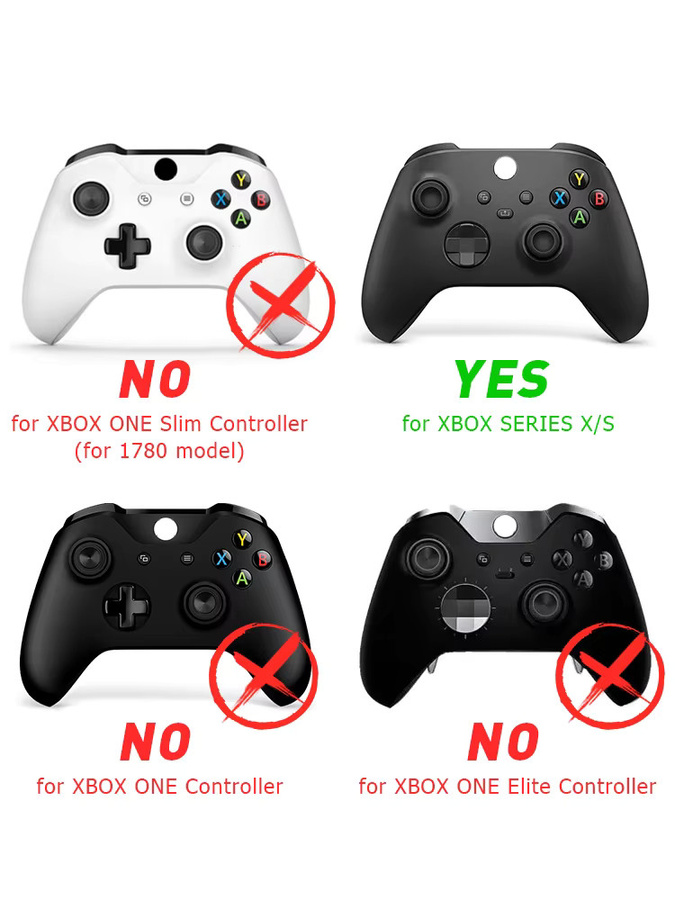 DATA FROG Gehäuseschale für die hintere Abdeckung von Xbox Series X S Controllern, Ersatzteil und DIY-Reparaturset, Schwarz - Bild 2