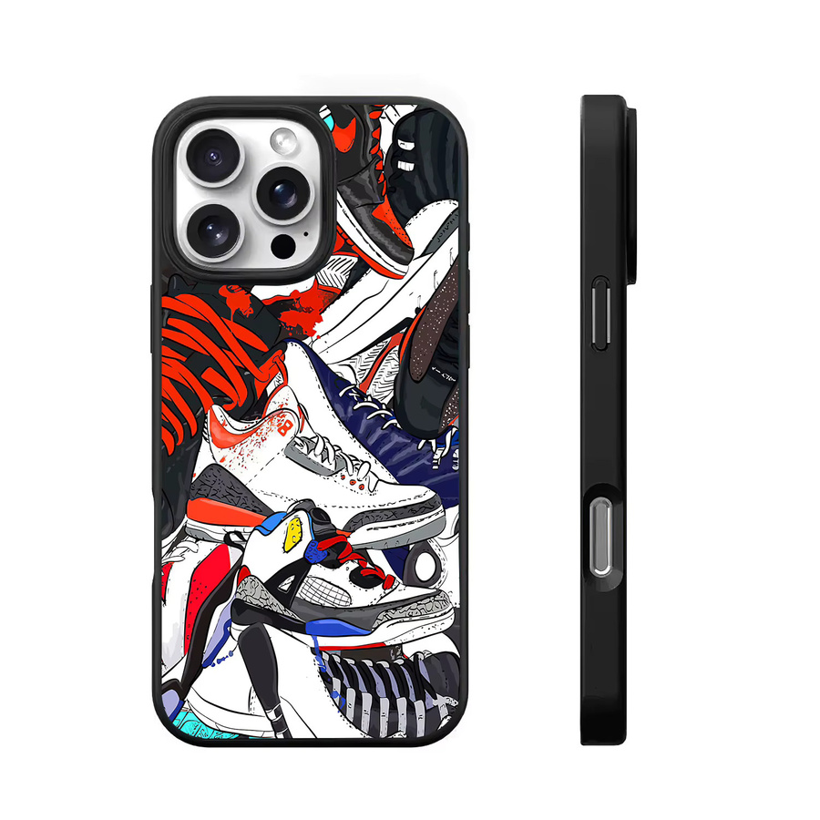 VNTK Basketball Handyhülle für iPhone 11 bis 16 Pro Max in Multicolour mit Anti-Drop Schutz und Sportschuhe Design - Bild 2