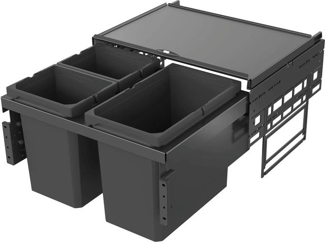 Vauth-Sagel Abfalltrennsystem Envi Space in Lava für Korpusbreite 60 cm - Bild 1