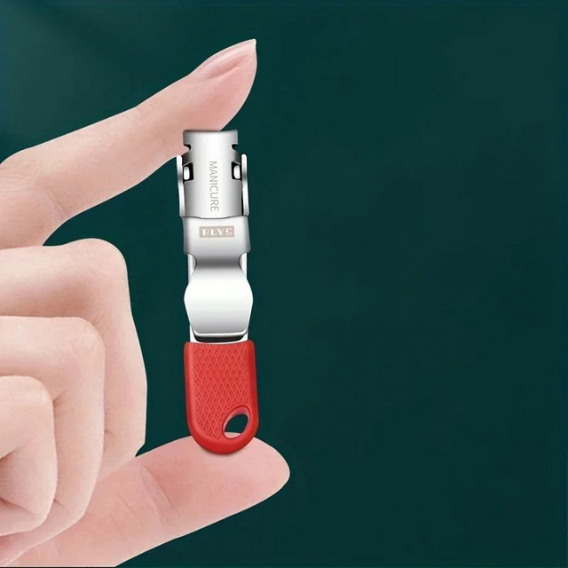 OLOEY Nagelknipser aus Edelstahl mit Schlüsselanhänger, Glänzend, Unisex - Bild 1