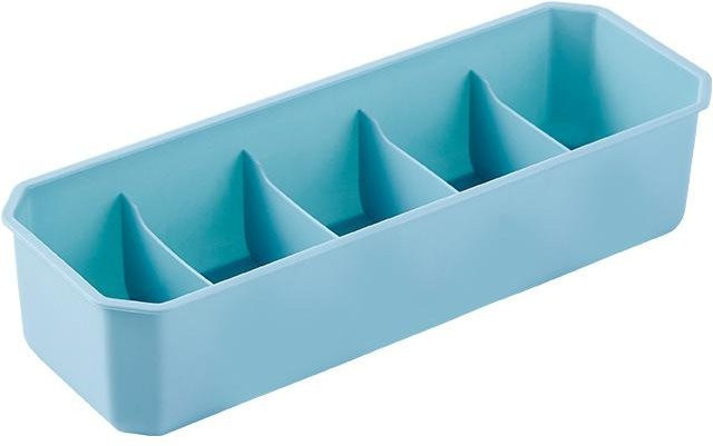 NATAWA Socken-Organizer und Unterwäsche-Aufbewahrungsbox aus Kunststoff, faltbarer Schubladen-Organizer mit Trenngittern, Himmelblau, B/T/H: 27,5 x 9,5 x 6,0 cm - Bild 1
