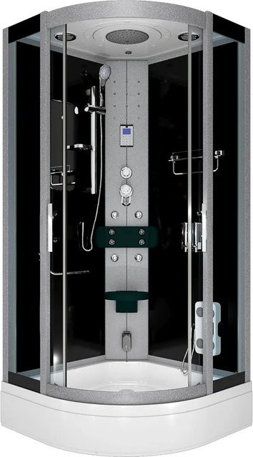 AcquaVapore Komplettdusche D46-53T0-EC als Eckdusche mit Regendusche, Handbrause, LED-Beleuchtung und Fußmassage, B/T: 90 x 90 cm, Höhe: 203 cm - Bild 1