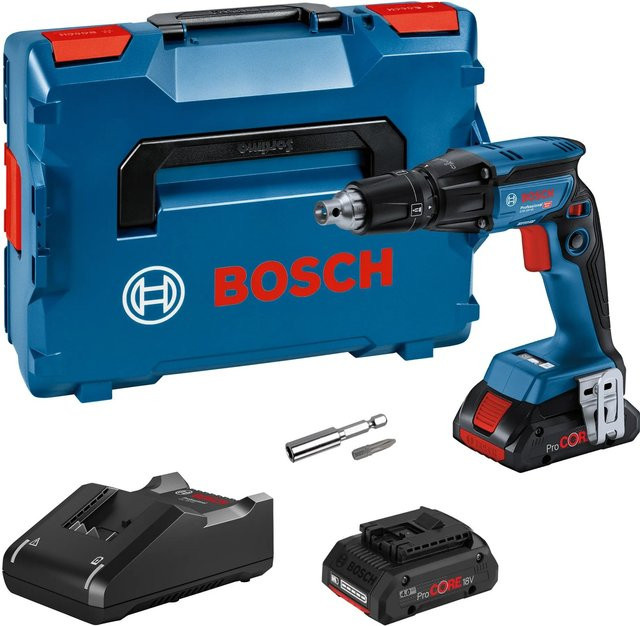 Bosch Professional Akku-Trockenbauschrauber GTB 18V-45 in Blau und Schwarz mit 2 x 4,0 Ah ProCORE18V Akkus - Bild 1
