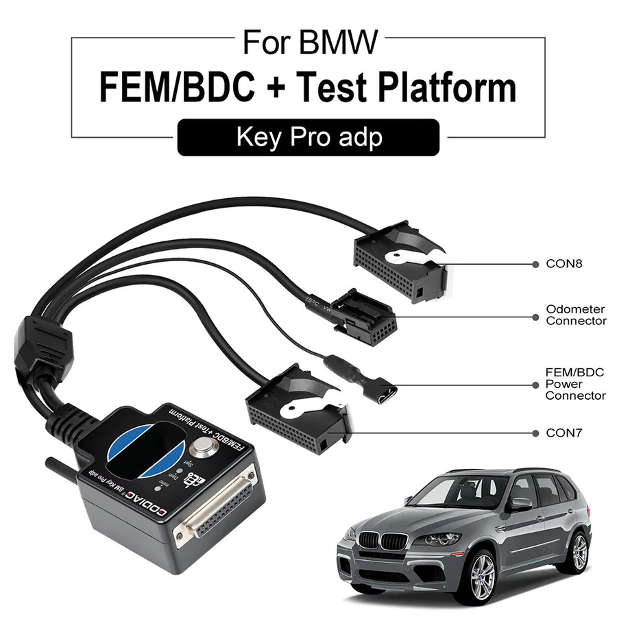 GODIAG FEM BDC Testplattform für BMW Programmierung in Schwarz zur Unterstützung von Schlüsselarbeiten mit Lonsdor Autel VVDI2 CGDI ACDP - Bild 2