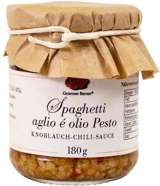 Gourmet Berner Spaghetti aglio é olio Pesto Sauce 180 g - Bild 1