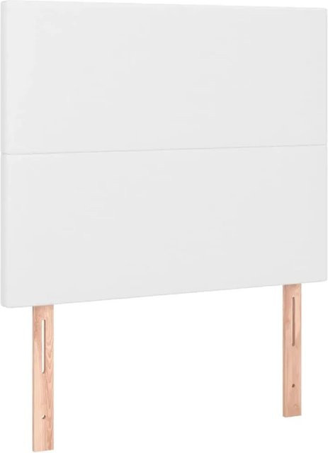 vidaXL LED Kopfteil in Weiß aus Kunstleder mit integrierter Beleuchtung und USB-Ladeport, B/H: 128 x 80 x 5 cm - Bild 1