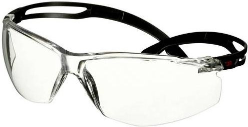 3M SecureFit 500 Schutzbrille mit schwarzem Bügel und klarer PC-Scheibe nach EN 166 und EN 171 - Bild 1