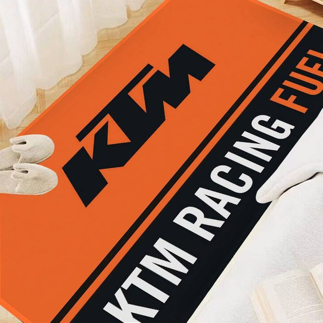 Potdemiel K-KTM Logo-Fußmatte im nordischen Stil, rutschfest, Orange, B/T: 60 x 40 cm - Bild 1