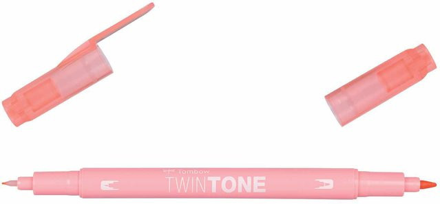 Tombow TwinTone Fasermaler in Peach Pink mit feiner Spitze - Bild 1