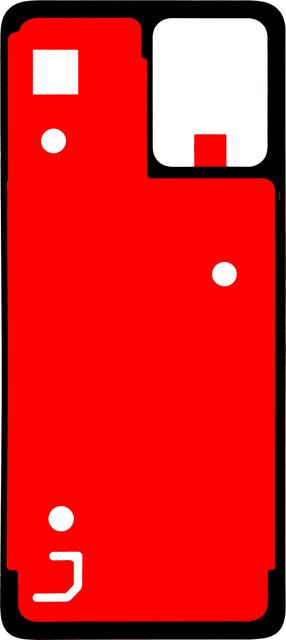Motorola Klebstoff für die Batterieabdeckung Moto G64, G54 und G54 Power Edition, 3D Service Pack, Farbe: Rot - Bild 1