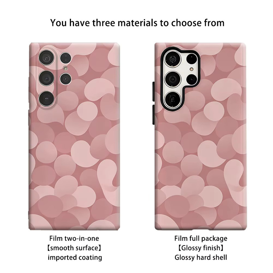 Stoßfeste Blob Handyhülle in Rosa für Samsung Galaxy S26 S25 S24 S23 Ultra Plus mit robuster Doppelschicht-Rückabdeckung - Bild 2