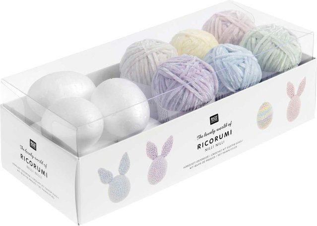 Rico Design Ricorumi Häkelset Ostereier Nilli Nilli in Pastelltönen und Multi - Bild 1