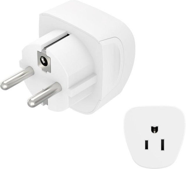 Hama Reiseadapter Typ A und Typ B, 3-polig, Weiß - Bild 1
