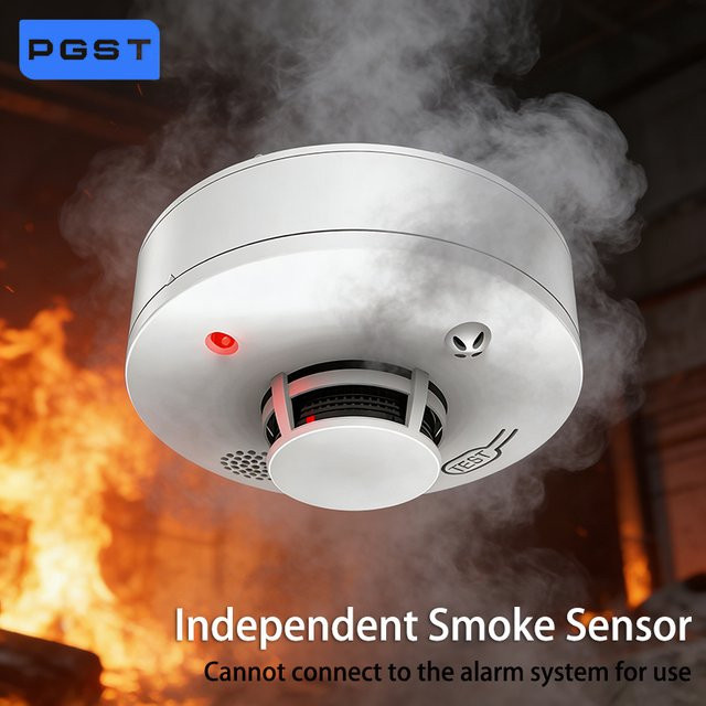 PGST Independent Home Rauchmelder Tester Sensor Detektor für Sicherheit und Brandschutz in Weiß - Bild 1