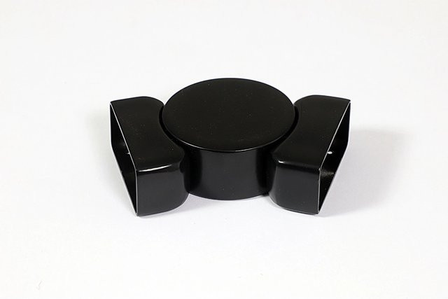 Dieda Handlauf-Gelenk 0-90 Grad horizontal aus Aluminium in Schwarz - Bild 1