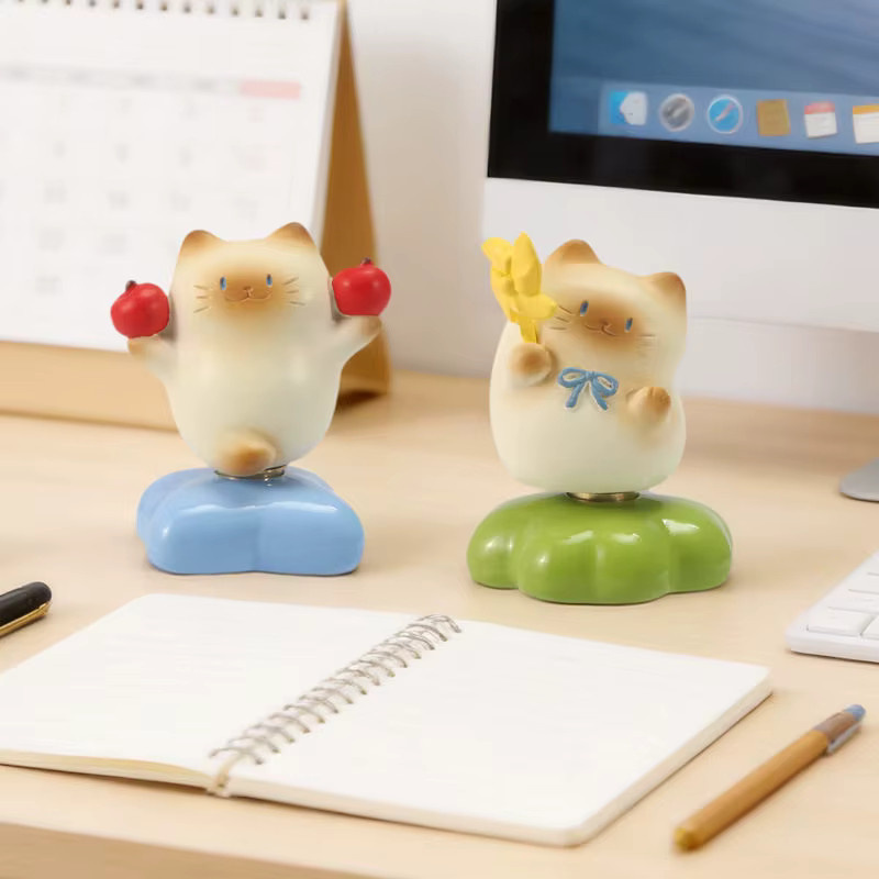 Bandai Cat PAI Sorgenfreie Rotierende Blindbox, Siamesische Katze, Spielzeug - Bild 3