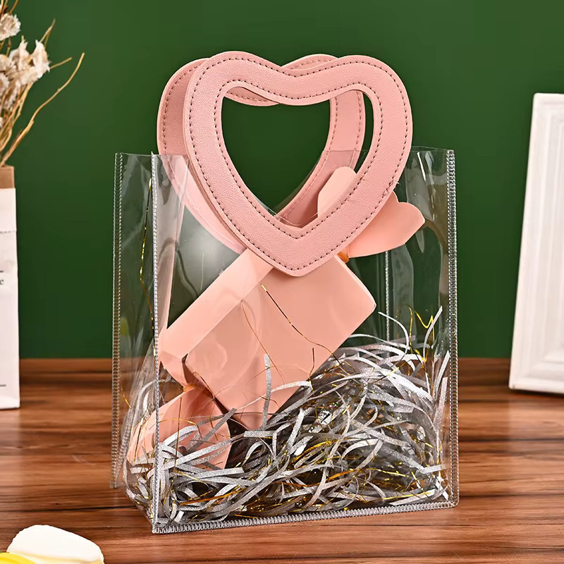 Herzförmige Geschenktüten als hochwertige Henkeltaschen für Partys, Hochzeiten, Valentinstag und Weihnachten - Bild 3