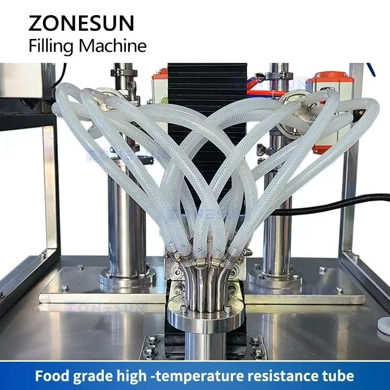 ZONESUN Wirbelfüllmaschine ZS-FM250 Zweifarbige Dickpaste-Abfüllmaschine in Silber - Bild 4