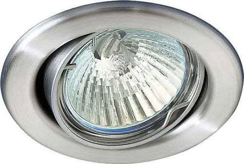 Brumberg Einbauleuchte Halogen rund aus Edelstahl in Silber mit GU5.3 Fassung 50W - Bild 1