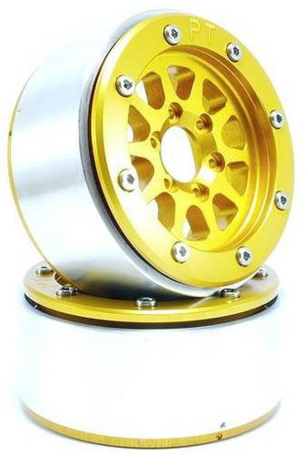 Metsafil 1:10 Crawler Felgen Gear Gold aus Aluminium, 1 Paar - Bild 1