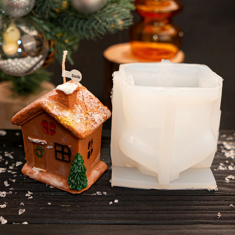 DIY Weihnachtskerzenständer in 3D-Optik aus Kunststoff, beige, kreative Kerzenform für dein Weihnachts-Herzstück - Bild 2