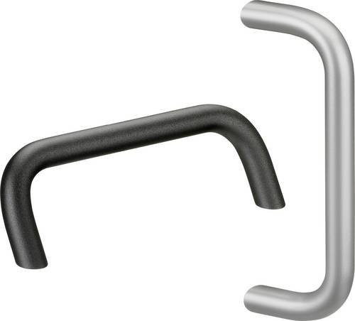Rohde Maschinengriff M1-20.R300.14 aus Aluminium in Schwarz Matt, L: 320 mm, B: 20 mm, H: 70 mm - Bild 1
