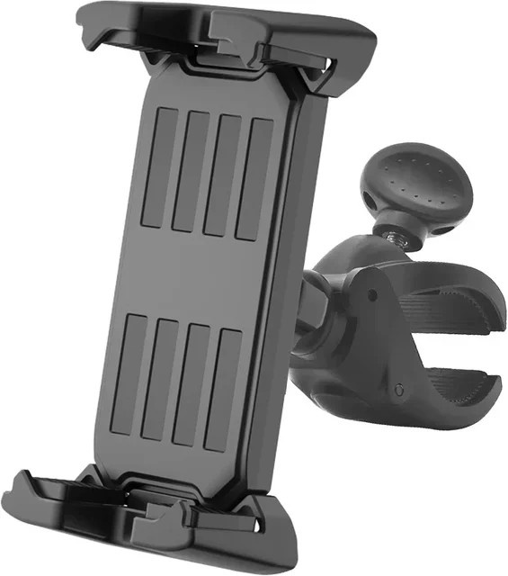 Xnyocn Fahrrad-Tablet-Ständer in Schwarz, universeller Halter für 4–13 Zoll Tablets und Smartphones, ideal für Laufband und Lenker, kompatibel mit iPad Pro und iPhone - Bild 1