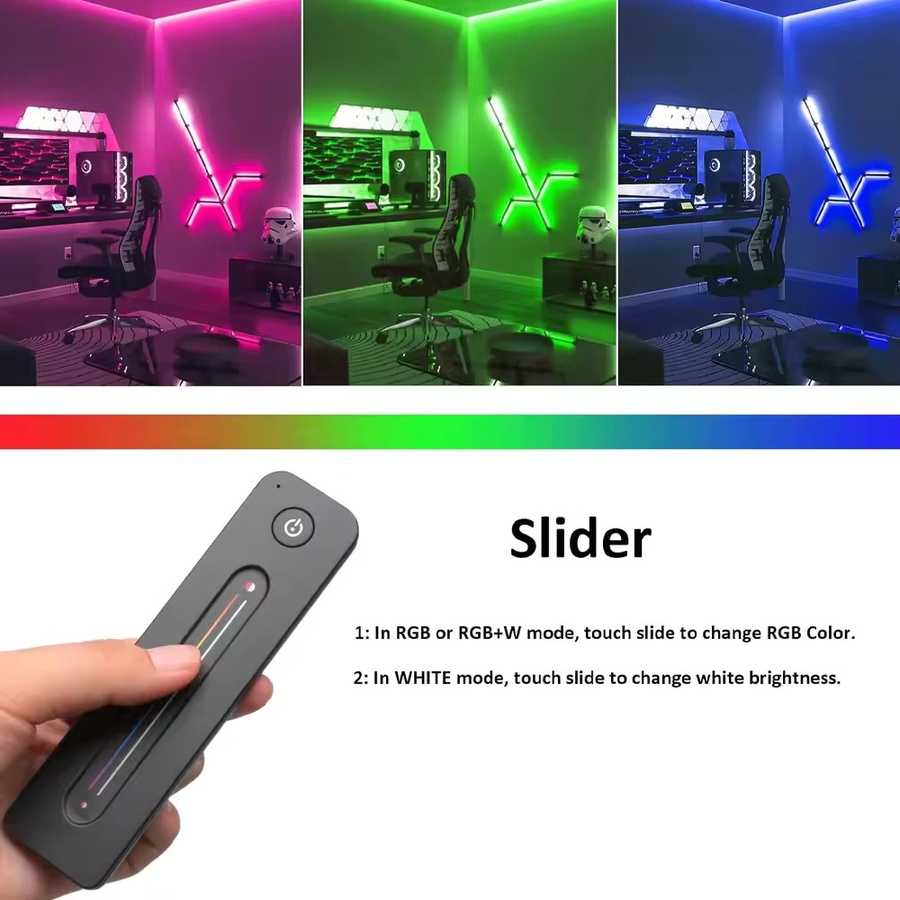 YSRSAI LED-Controller mit 2,4GHz Touch-Fernbedienung für RGBW-Streifenlicht, 12V 24V Wandmontierter LED-Dimmer - Bild 3