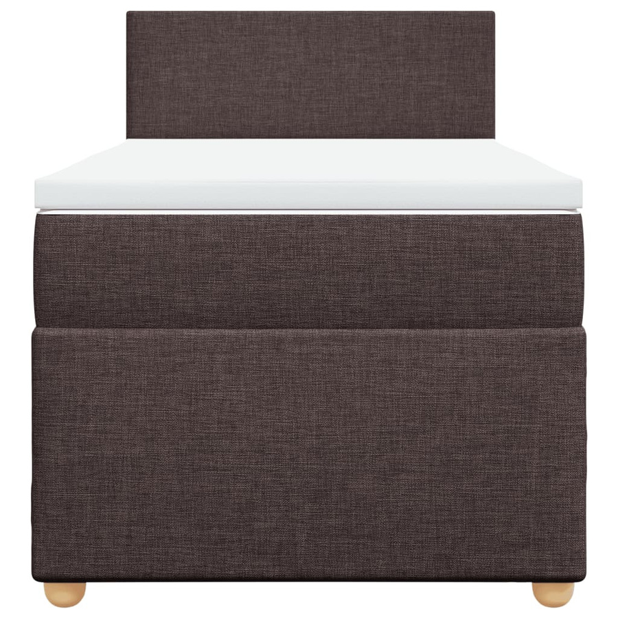 vidaXL Boxspringbett mit Matratze in Braun aus Stoff, B/T/H: 80 x 200 cm - Bild 4