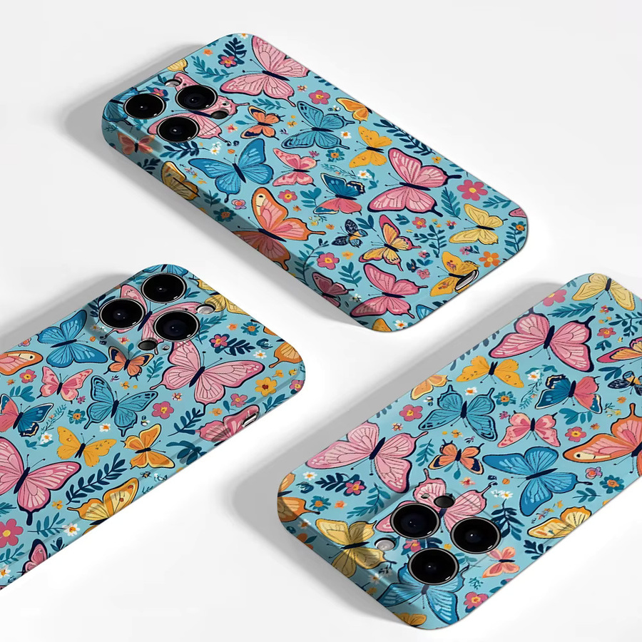 Butterfly Burst Handyhülle für iPhone 17 16 15 14 13 12 11 Pro Max Plus mit doppelschichtiger Rückseite in Multicolour - Bild 3