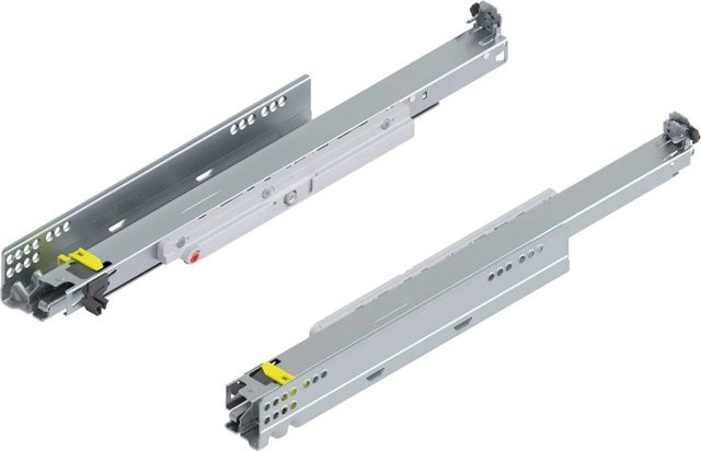 Blum Movento Vollauszug Tip On 760H4800T, Nennlänge: 480 mm, Belastbarkeit bis 40 kg, Farbe: Silber - Bild 1