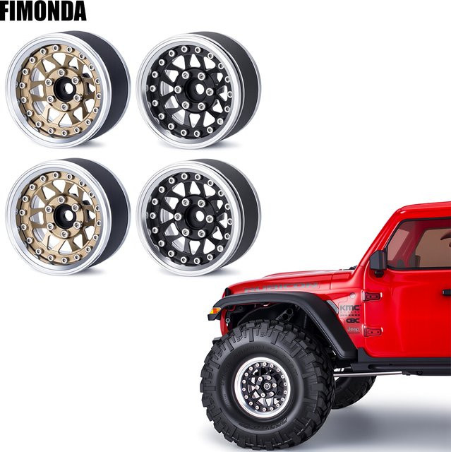 Fimonda Beadlock-Felgen, 1,9 Zoll, Metall, Schwarz, 1:10, Zubehör - Bild 1