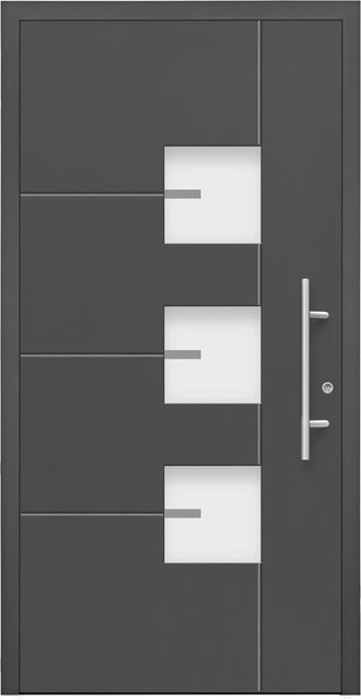 Splendoor Aluminium Sicherheitshaustür Moderno RC3 M330 Premium in Anthrazit mit Glaseinsatz, B/H: 110 x 210 cm, Anschlag Rechts - Bild 1