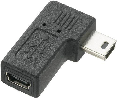 Renkforce USB 2.0 Adapter Mini-B Stecker auf Mini-B Buchse in Schwarz - Bild 1