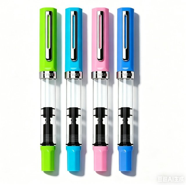 TWSBI ECO Kolben-Tintenfederhalter aus Kunstharz, Transparent/Mehrfarbig, Federbreite EF 0.5 mm - Bild 1