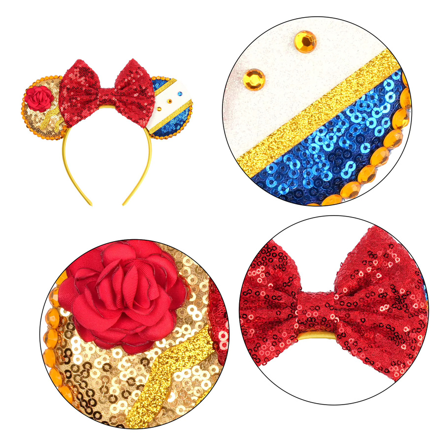 HEROCROSS Haarband mit Strass-Muscheln, Damen - Bild 3