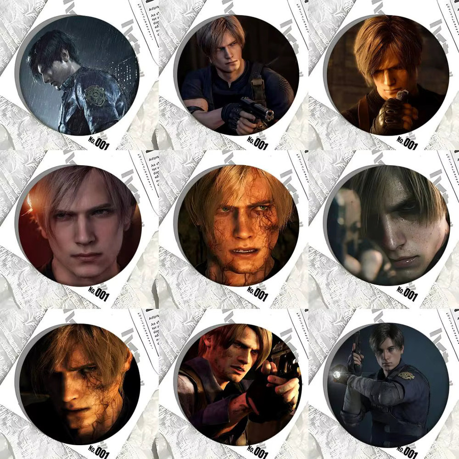 Resident Evil Leon Scott Kennedy, Rundes Abzeichen, Brosche, Anstecknadel - Bild 2