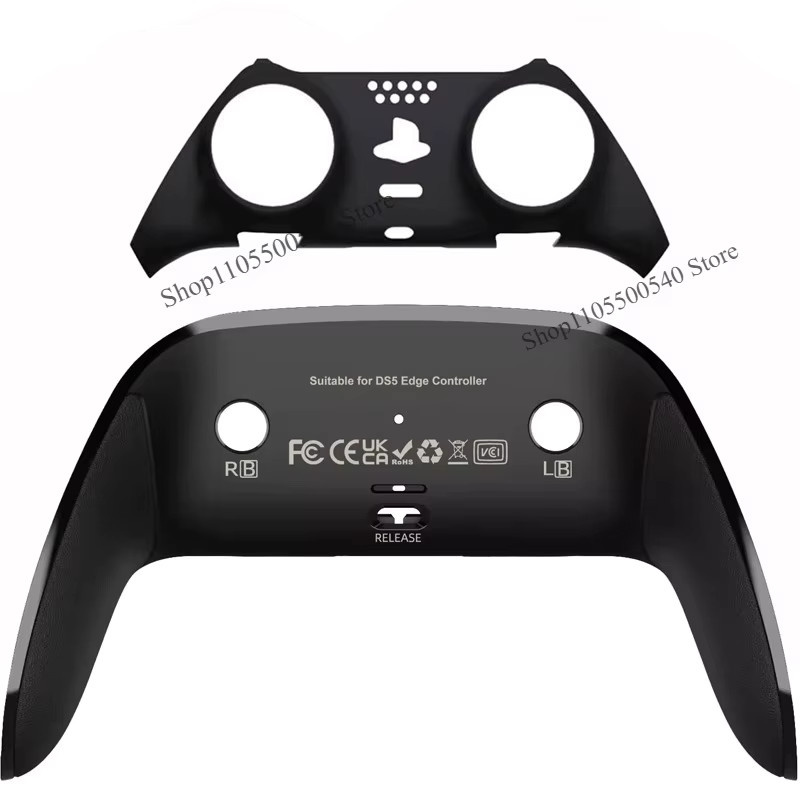 LZJV Controller Rückabdeckung für PS5 DualSense Edge in Schwarz, Anti-Schweiß und Anti-Rutsch Reparaturzubehör - Bild 5
