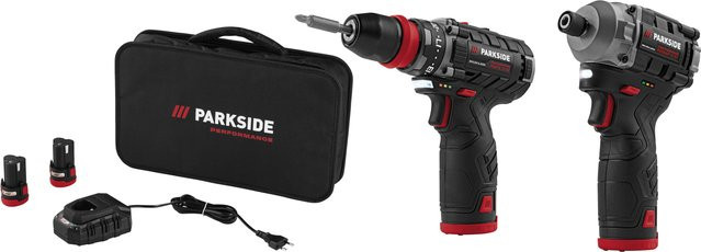 PARKSIDE PERFORMANCE 12V Akku-Bohrschrauber Starterset mit 12V Akku-Drehschlagschrauber 1/4 Zoll 170 Nm inklusive Akku und Ladegerät PBSPA 12 E4 / PDSSAP 12 B1 - Bild 1