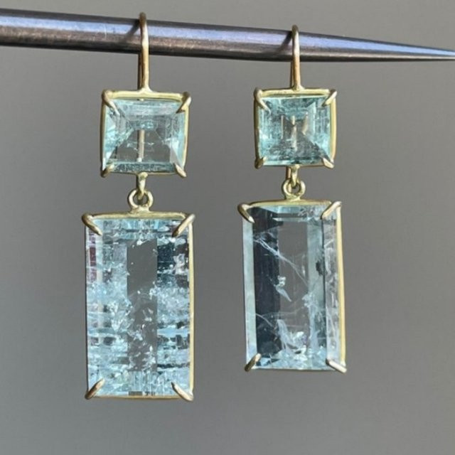 YoYo Hängeohrringe, Gold, Zirkonia, Unisex - Bild 1