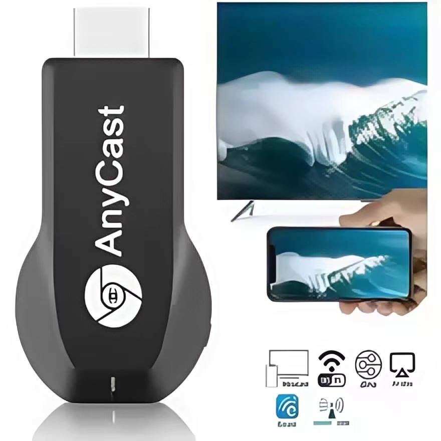 M2Plus Kabelloser Display-Adapter in Schwarz mit 4K UHD HDMI-Dongle für Bildschirmspiegelung von Handy und Tablet via AirPlay, DLNA und Miracast - Bild 4