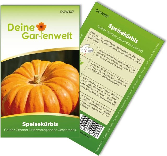 Deine Gartenwelt Gelber Zentner Kürbis Samen - Bild 1