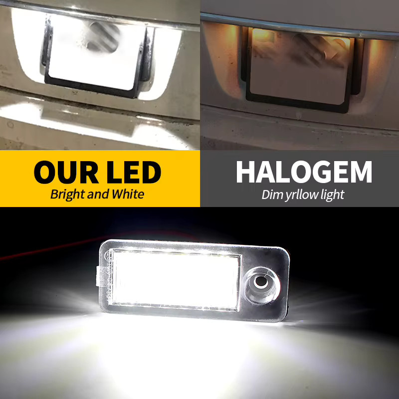 APMATAUTO 2er Set LED Kennzeichenbeleuchtung Canbus Fehlerfrei für Audi A6 C5 B4 Avant Wagon und Audi RS6 RS6 Plus 12V - Bild 5