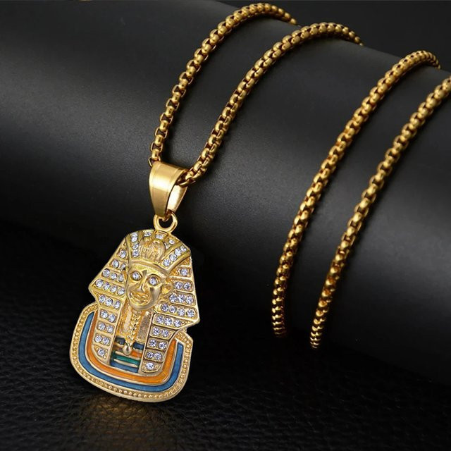 MAGIC ZONE Anhänger Halskette, Edelstahl, Gold, Zirkonia, Unisex - Bild 1