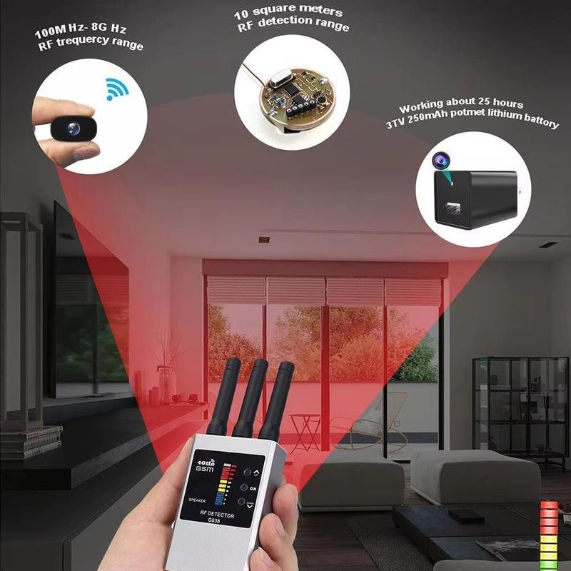 LS VISION Anti-Spy Kamera Finder und GPS Tracker zur Erkennung versteckter Objektive in Schwarz - Bild 3
