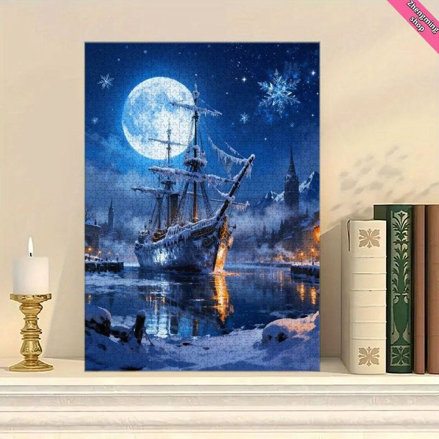 KAYOU Schneigelegene Nacht Puzzle, 500 Teile, Meerestiere - Bild 1