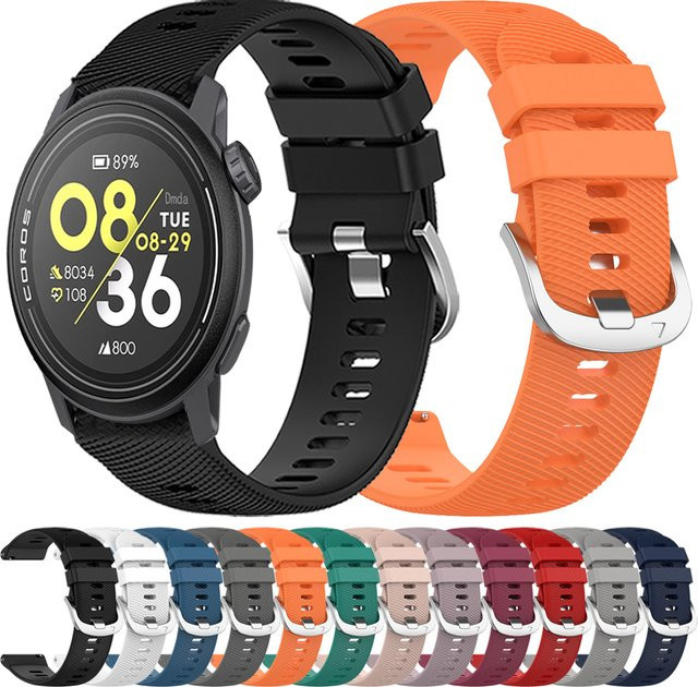 COROS Uhrenarmband Silikon, Schwarz, Unisex - Bild 1
