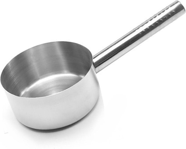 mfySpace Antihaft-Stielkasserolle aus Edelstahl und Aluminium in Silber für Induktionsherd und Gas - Bild 1