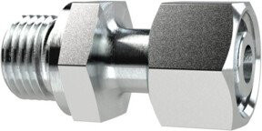 Riegler Einschraubverschraubung M16x1,5 für Rohr Ø 10 mm aus verzinktem Stahl in Silber - Bild 1
